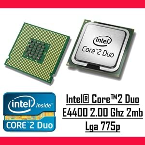 Intel® Core™2 Duo E4400 2.00 Ghz 2mb Lga 775p 2.el 3 ay garantili işlemci