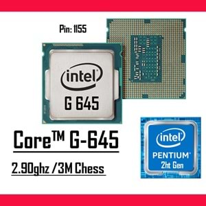 Intel® Pentium™ G645 2.90 Ghz 3mb Cache Lga 1155p Tray Masaüstü Bilgisayar İşlemci