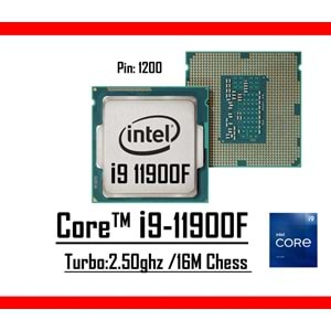 Intel® Core™ i9 11900F 2.50Ghz 16Mb8 Çekirdek 1200P FansızTray İşlemci