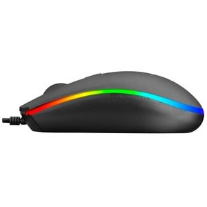 Everest SM-GX66 Usb Siyah Rainbow Aydınlatmalı Gaming Oyuncu Mouse