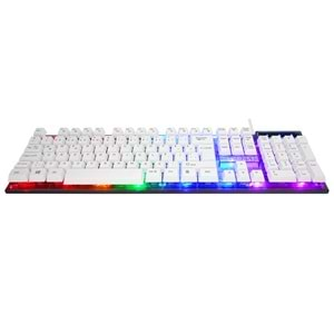 Everest KM-198 Luminax Beyaz Gökkuşağı Aydınlatmalı Q Gaming Oyuncu Klavye + Mouse Set