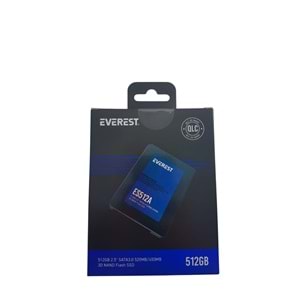 Everest ES512A 512GB 2.5 SATA 3.0 520MB/450MB 3D NAND Flash SSD (Solid State Drive)