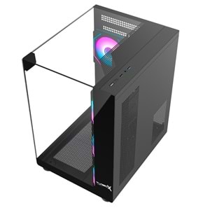 Turbox Teras Akvaryum Cam Tasarım 4XARGB Fan 500W PSU USB 3.0 ATX Oyuncu Bilgisayar Kasası