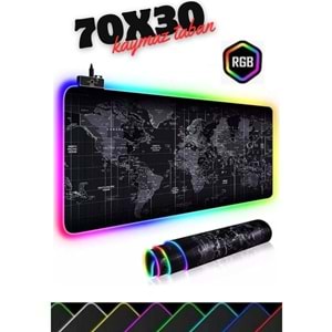 Sarftech 70X30 Dünya Desenli Rgb LED Işıklı Oyuncu Mouse Pad