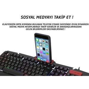 Everest KB-R800 METAFOR Usb Rgb Aydınlatmalı Metal Yüzey Gaming Klavye