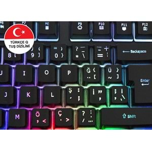 Everest KB-R800 METAFOR Usb Rgb Aydınlatmalı Metal Yüzey Gaming Klavye