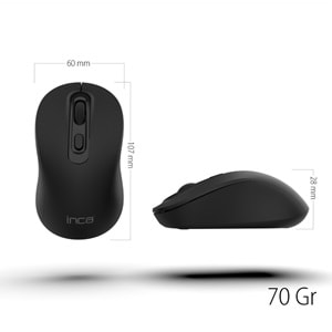 INCA IWM-288T Ergonomic Design Mouse Siyah