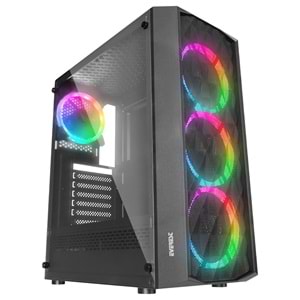 Everest BUMPY 4*12cm RGB Fan Tempered Camlı ATX Mid-T Gaming Oyuncu Kasası