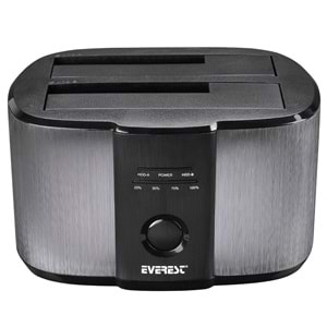 Everest HD3-540 2.5 / 3.5 Çift USB3.0 SATA III 6Gbps 4TB / 6TB / 8TB Yerleştirmeli Sabit Disk Kutusu