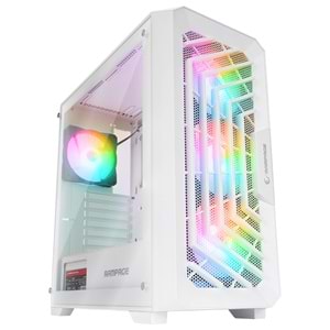 Rampage SPEAR 750W 80+ BRONZE Beyaz 4*RGB Auto Fan ATX Mid-T Gaming Oyuncu Kasası
