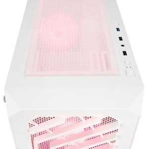 Rampage SPEAR Beyaz 4*RGB Auto Fan ATX Mid-T Gaming Oyuncu Kasası