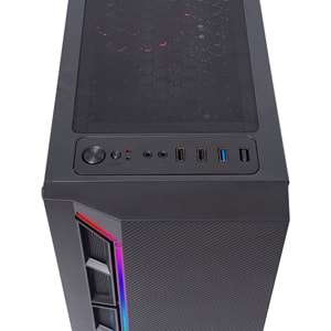 Rampage VICTORY 600W 80 Plus Bronze Temper Camlı 12cm RGB Fan+Led Şertli Gaming Oyuncu Kasası