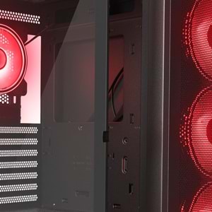 Rampage MAGNIFIC Mesh Manyetik Temperli Camlı Siyah 4*12cm RGB Fan ATX Mid-T Gaming Oyuncu Kasası