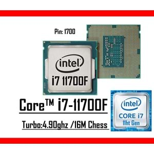 Intel® Core™ i7 11700F 2.5GHz 1200P 16MB TRAY (FANSIZ) (65W) NOVGA ( ROCKETLAKE )