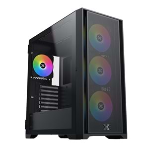 Xigmatek EN47046 Master X II Pro Siyah ODIN II 750W 4*12cm Z20F Fixed RGB Fan Mesh+Cam Panel E-ATX Oyuncu Kasası