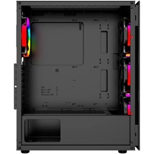 Orkinos Mesh Panel Dikey Ekran Kartı Takılabilen 4 RGB Fanlı ATX Bilgisayar Kasası