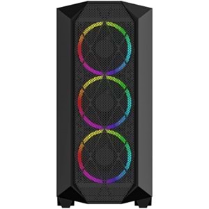 Orkinos Mesh Panel Dikey Ekran Kartı Takılabilen 4 RGB Fanlı ATX Bilgisayar Kasası