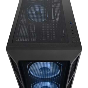 Rampage HUMBLE Mesh Siyah Temperli Camlı 4x12cm RGB Fan ATX Mid-T Gaming Oyuncu Kasası