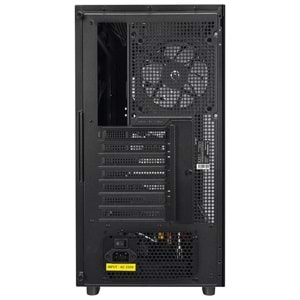 Rampage HUMBLE Mesh Siyah Temperli Camlı 4x12cm RGB Fan ATX Mid-T Gaming Oyuncu Kasası