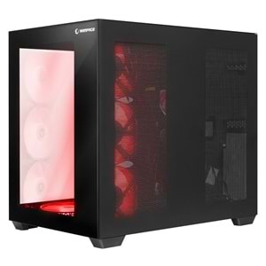 Rampage ICEBLADE Temperli Camlı Siyah 7*12cm ARGB Transparan ATX Mid-T Gaming Oyuncu Kasası