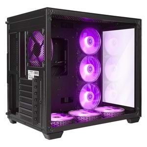 Rampage ICEBLADE Temperli Camlı Siyah 7*12cm ARGB Transparan ATX Mid-T Gaming Oyuncu Kasası