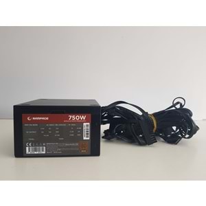 Rampage RMP750-80PB 750W v3 14cm Fan Siyah 80 Plus ( 80+ ) Bronze Sertifikalı Power Supply