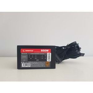 Rampage RMP-600-80P 600W V2 12cm Fan Siyah 80 Plus ( 80+ ) Bronze Sertifikalı Power Supply