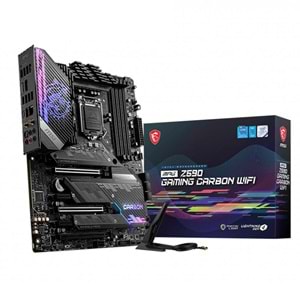 MSI MPG Z590 GAMING CARBON WIFI Intel Z590 Soket 1200 DDR4 5333MHz (OC) Anakart