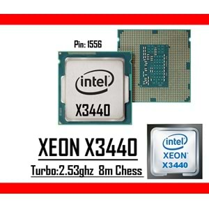 Intel® Xeon® X3440 2.53 GHz Ghz 8mb Cache Lga 1156p Tray Masaüstü Bilgisayar İşlemci