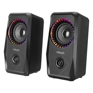 Mikado MD- S26 JOY 2.0 Multimedia 3W*2 Siyah USB RGB Işıklı Gaming Speaker Hoparlör