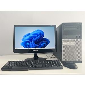 Dell Optiplex 790 Tower / İ5-3350p-3.30ghz / 16Gb Ddr3 / 128Gb SSD+250gb HDD /2. EL BİLGİSAYAR / Samsung 19