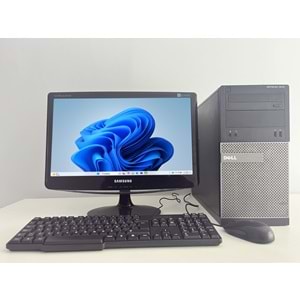 Dell Optiplex 3010 Tower / i3-4150 3.50Ghz / 16Gb Ddr3 / 240Gb SSD+120Gb HDD / 2. EL BİLGİSAYAR / Samsung 19