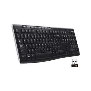 Logitech K270 Tam Boyutlu Kablosuz Türkçe Klavye - Siyah