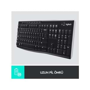 Logitech K270 Tam Boyutlu Kablosuz Türkçe Klavye - Siyah