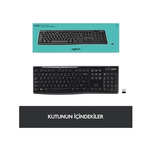 Logitech K270 Tam Boyutlu Kablosuz Türkçe Klavye - Siyah