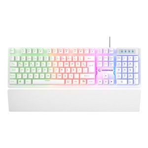 Rampage KB-RX77 RUNNER Beyaz USB Rainbow Aydınlatmalı Q Bilek Destekli Gaming Klavye