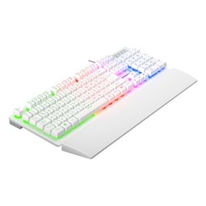 Rampage KB-RX77 RUNNER Beyaz USB Rainbow Aydınlatmalı Q Bilek Destekli Gaming Klavye