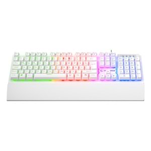 Rampage KB-RX77 RUNNER Beyaz USB Rainbow Aydınlatmalı Q Bilek Destekli Gaming Klavye