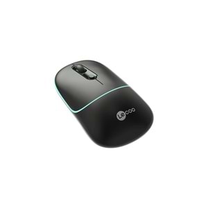 Lecoo WS210 Dual Mod RGB 2.4GHz WiFi+ Bluetooth 1600DPI 6 Tuşlu Şarjlı Sessiz Kompakt Kablosuz Optik Mouse Siyah