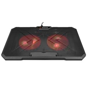 Addison Rampage AD-RC12 CLAW Siyah 2 Fan 2 USB RGB Işıklı 15-17 Notebook Soğutucu Stand
