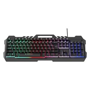 Rampage KB-R57 X-JAMMER Gökkuşağı Aydınlatmalı USB Siyah Tam Türkçe Gaming Oyuncu Klavyesi