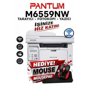 Pantum M6559NW Çok Fonksiyonlu Network + Wifi + Fotokopi +ADF Tarayıcı + Lazer Yazıcı