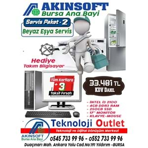 Akınsoft Anabayi TeknolojiOutlet Paket 2 Beyaz Eşya Servis + Hediye Pc