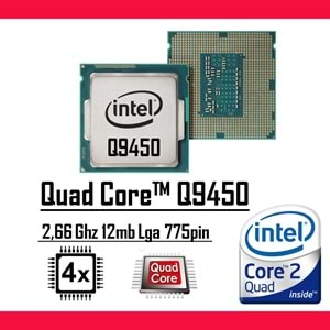 Intel® Core™2 Quad Q9450 2.66 Ghz 12mb Cache Lga 775p Masaüstü Bilgisayar İşlemci