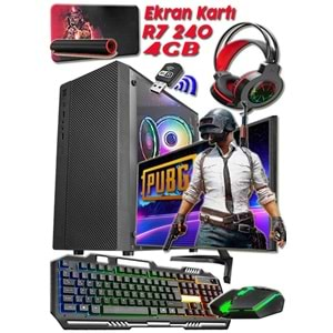 Warbox Pubg Eko i5 2400 8gb 128gb Ssd + 250gb Hdd R7 240 4GB 19.5 HD Monitör