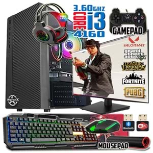WarboX Pablo I3 4160 Turbo:3.60ghz 8gb Ram 128gb Ssd 250gb Hdd R7 240-4gb E.kartı 19