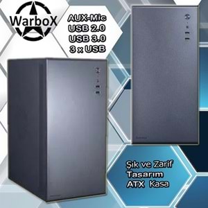 WarboX Ulgen Intel® Core-i3 3.40ghz 8gb Ram 128gb Ssd 250gb Hdd 19