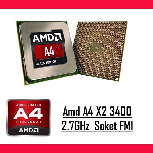 AMD A4 X2 3400 2.70GHz Soket FM1 2.el