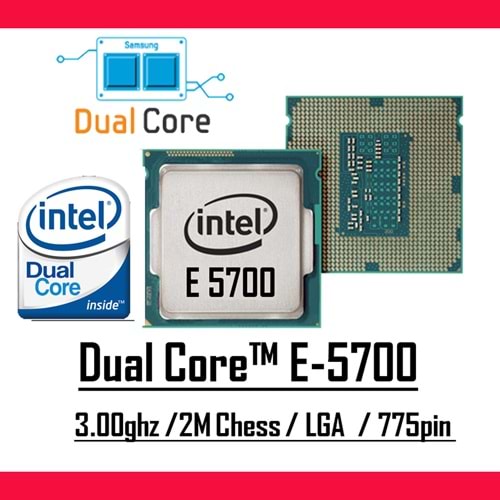 İntel Pentium Dual Core E5700 3.00GHz 2mb Lga 775p