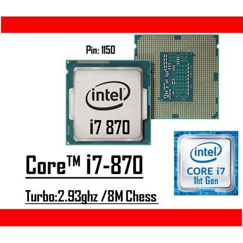 Intel Core i7-870 2.93Ghz 8MB Cache LGA 1156